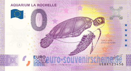 UEBX-2021-5 AQUARIUM LA ROCHELLE TORTUE VERTE (CHELONIA MYDAS)